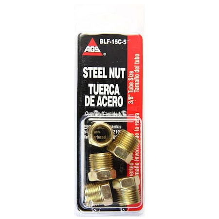 Ags Steel Tube Nut, 3/8 5/8-18 Inverted, 5/card, PK5 BLF-15C-5